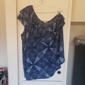 One armed (tarzan) top Blue Size 20 W